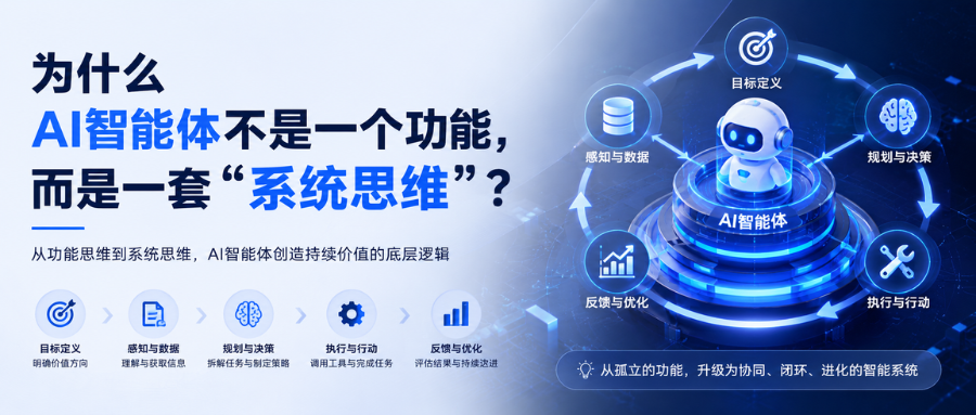 为什么AI智能体不是一个功能，而是一套“系统思维”？